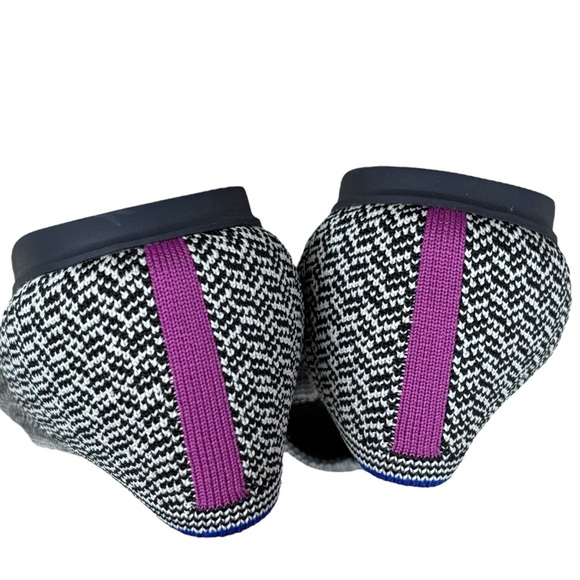 ROTHY'S THE FLAT 001-344 SLATE HERRINGBONE ROUND TOE SLIP ON BALLET FLAT - Picture 9 of 13